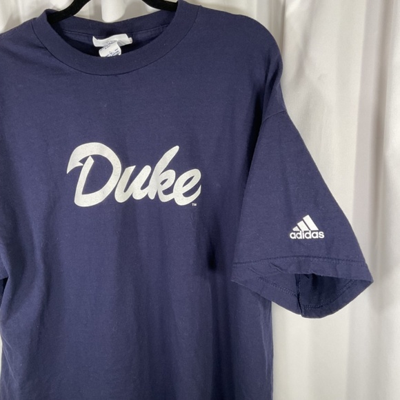 Duke Adidas Blue Devils Tshirt Duke Dad Sports College Vtg 100% Cotton Size XL - Picture 4 of 5